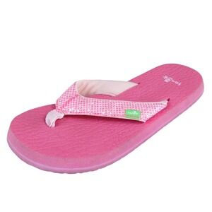 Sanuk Flip Flop Girl Y 13-1 Medium Sandal Pink Synthetic Slip On